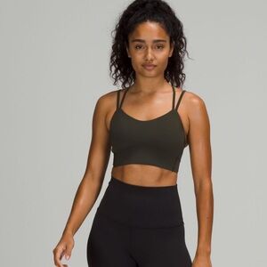 lululemon Dark Olive like a cloud Longline Sports Bra